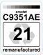 Premium Etiketten f&uuml;r HP 21 (C9351AE)  - 71 st.