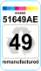 Premium Etiketten f&uuml;r HP 49 (51649AE) - 62 st.