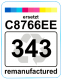 Premium Etiketten f&uuml;r HP 343 (C8766EE) - 71 st.