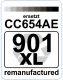 Premium Etiketten für HP 901BK XL (CC654AE) - 71 st.