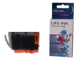Life-Ink Druckerpatrone LIC6BK (ersetzt BCI-6BK) f&uuml;r Canon&reg;...
