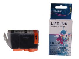 Life-Ink Druckerpatrone LIC3BK (ersetzt BCI-3EBK) für Canon®...