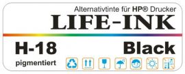 Life-Ink Premium pigmentierte Tinte schwarz [H-18]