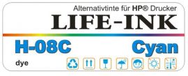 Life-Ink Premium DYE Tinte cyan [H-08C]