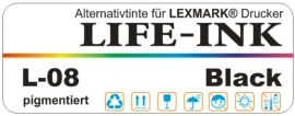 Life-Ink Premium pigmentierte Tinte schwarz [L-08]