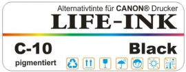 Life-Ink Premium pigmentierte Tinte schwarz [C-10]