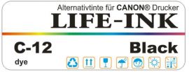 Life-Ink Premium DYE Tinte schwarz [C-12B]