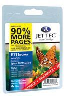 Jet Tec Multipack E111MP (ersetzt T0715) 4 Druckerpatronen