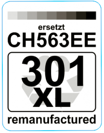 Premium Etiketten für HP 301 BK XL (CH563EE) - 71 st.