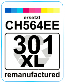 Premium Etiketten für HP 301 C XL (CH564EE) - 71 st.