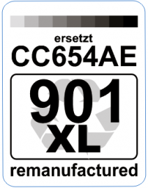 Premium Etiketten für HP 901BK XL (CC654AE) - 71 st.