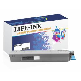Life-Ink Tonerkartusche LIOK830BK (ersetzt 44059108) schwarz