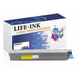 Life-Ink Tonerkartusche LIOK830YE (ersetzt 44059105) gelb