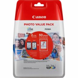 Canon Value Pack 2er Set PG-545XL, CL-546XL mit 50 Blatt...