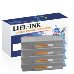 Life-Ink Toner 4er Set f&uuml;r Oki C532 Drucker