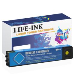 Life-Ink Druckerpatrone ersetzt HP F6T77AE, 913A cyan