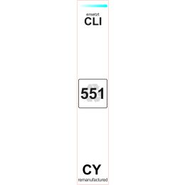 Premium Etiketten für Canon CLI-551C - 114 st.