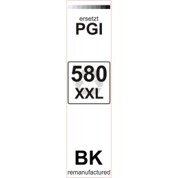 Premium Etiketten f&uuml;r Canon PGI-580BKXXL - 80 st.