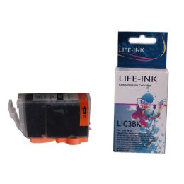 Life-Ink Druckerpatrone ersetzt BCI-3EBK f&uuml;r Canon...