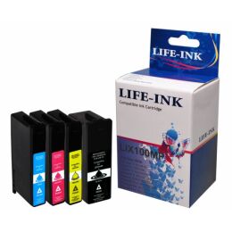 Life-Ink Multipack ersetzt Lexmark 100 XL 4 Druckerpatronen